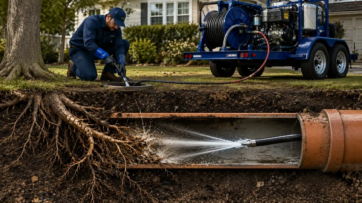 Tree Root Removal with Hydro Jetting in Santa Cruz